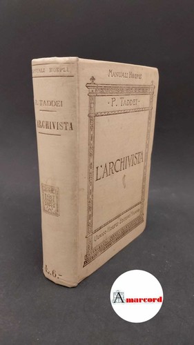 Taddei archivista hoepli - taddei.,